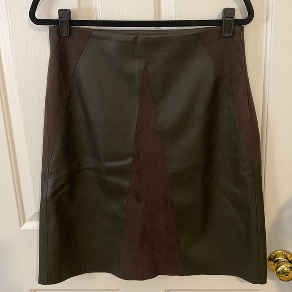 Catherine Malandrino leather-like and suede-like ladies size 8 skirt. - Picture 1 of 11